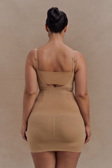 Jocelyn Backless Shapewear Mini Dress - Beige