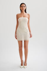 Yolanda Sequin Mini Dress - Buttercream