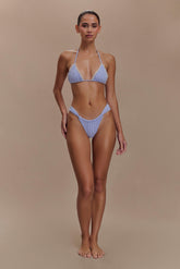 Persephone Gingham Bikini Bottoms - Lilac