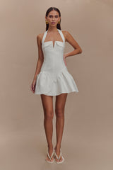 Calipso Halter Mini Dress - White