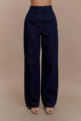 Rayne Wide Leg Denim Jeans - Indigo Blue