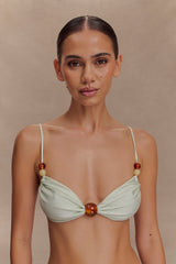 Memphis Beaded Bikini Top - Mint