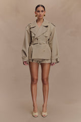 Alden Short Trench Jacket - Pebble