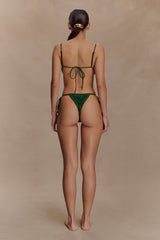 Memphis Beaded Bikini Top - Green