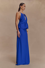 Katalina Chiffon Maxi Skirt - Cobalt Blue