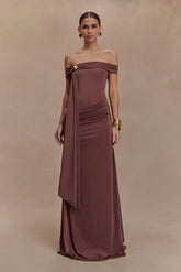 Oliver Slinky Maxi Dress - Chocolate