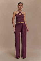 Ramona Modal Straight Leg Pant - Mahogany