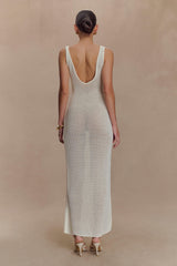 Ari Tape Yarn Knit Maxi Dress - White