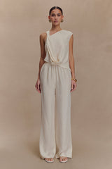 Violeta Straight Leg Pant - Ivory