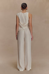 Violeta Straight Leg Pant - Ivory