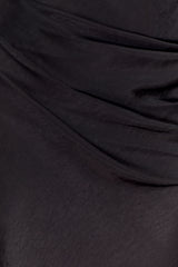 Iris Long Sleeve Satin Maxi Dress - Black