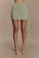 Terrymae Crochet Mini Skirt - Pastel Green