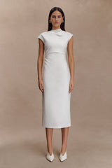 Lorena Cotton Midi Dress - White
