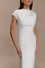 Lorena Cotton Midi Dress - White