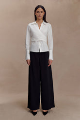 Arlo Wide Leg Suiting Trouser - Black