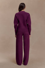Lauren Knit Trouser - Plum