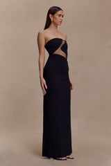 Lianne Strapless Maxi Dress - Black