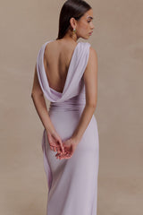 Bridget Slinky Cowl Back Top - Dusty Lilac