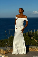 Oliver Slinky Maxi Dress - White