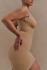 Jocelyn Backless Shapewear Mini Dress - Beige