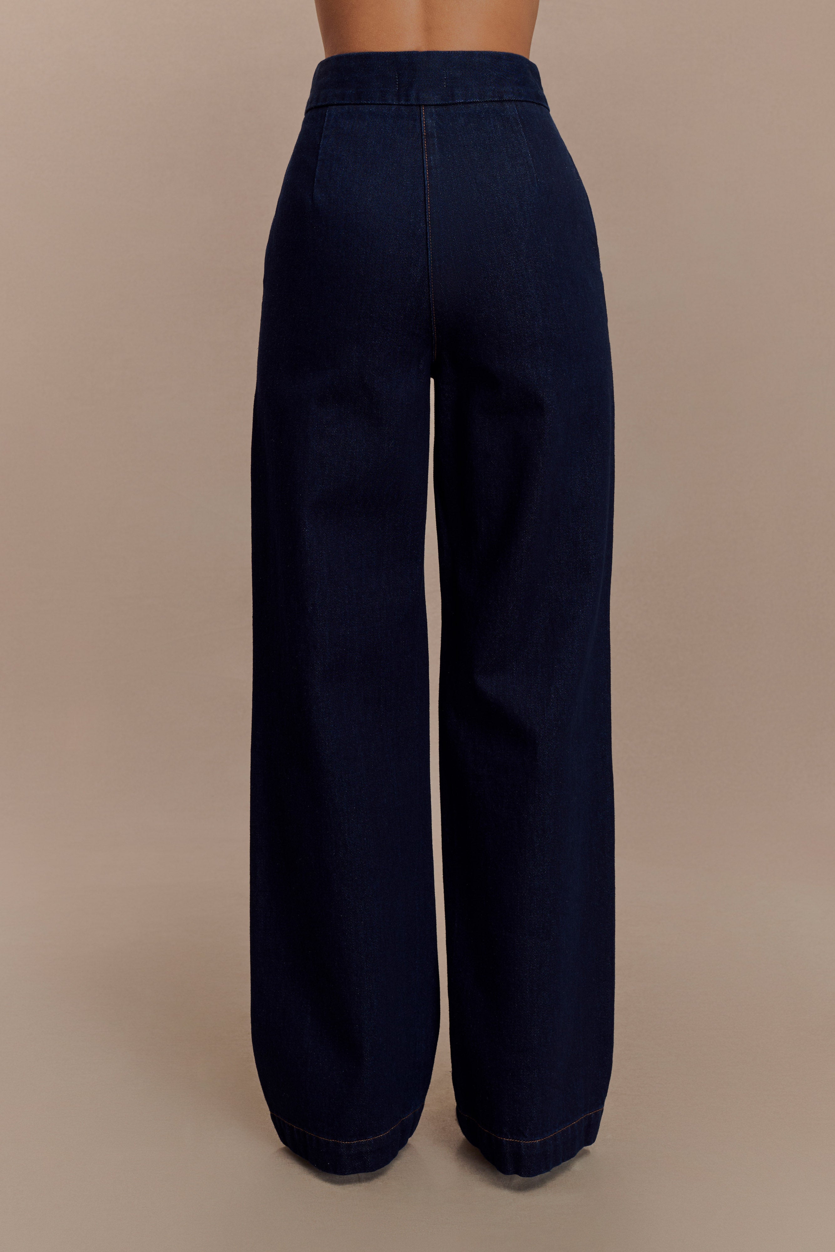 Rayne Wide Leg Denim Jeans - Indigo Blue