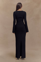 Kyle Knit Maxi Skirt - Black