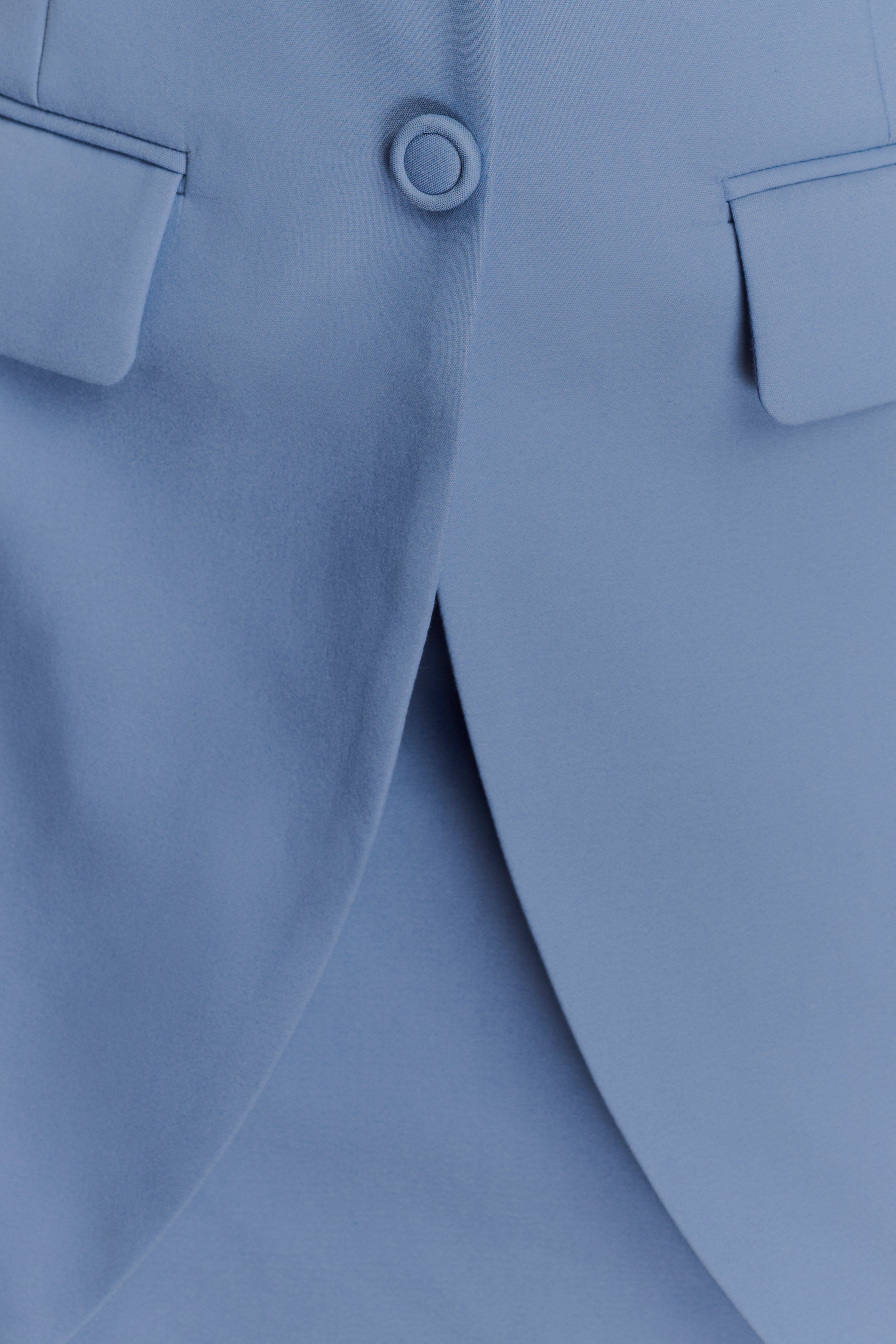 Ruth Cotton Halter Mini Dress - Ocean Blue