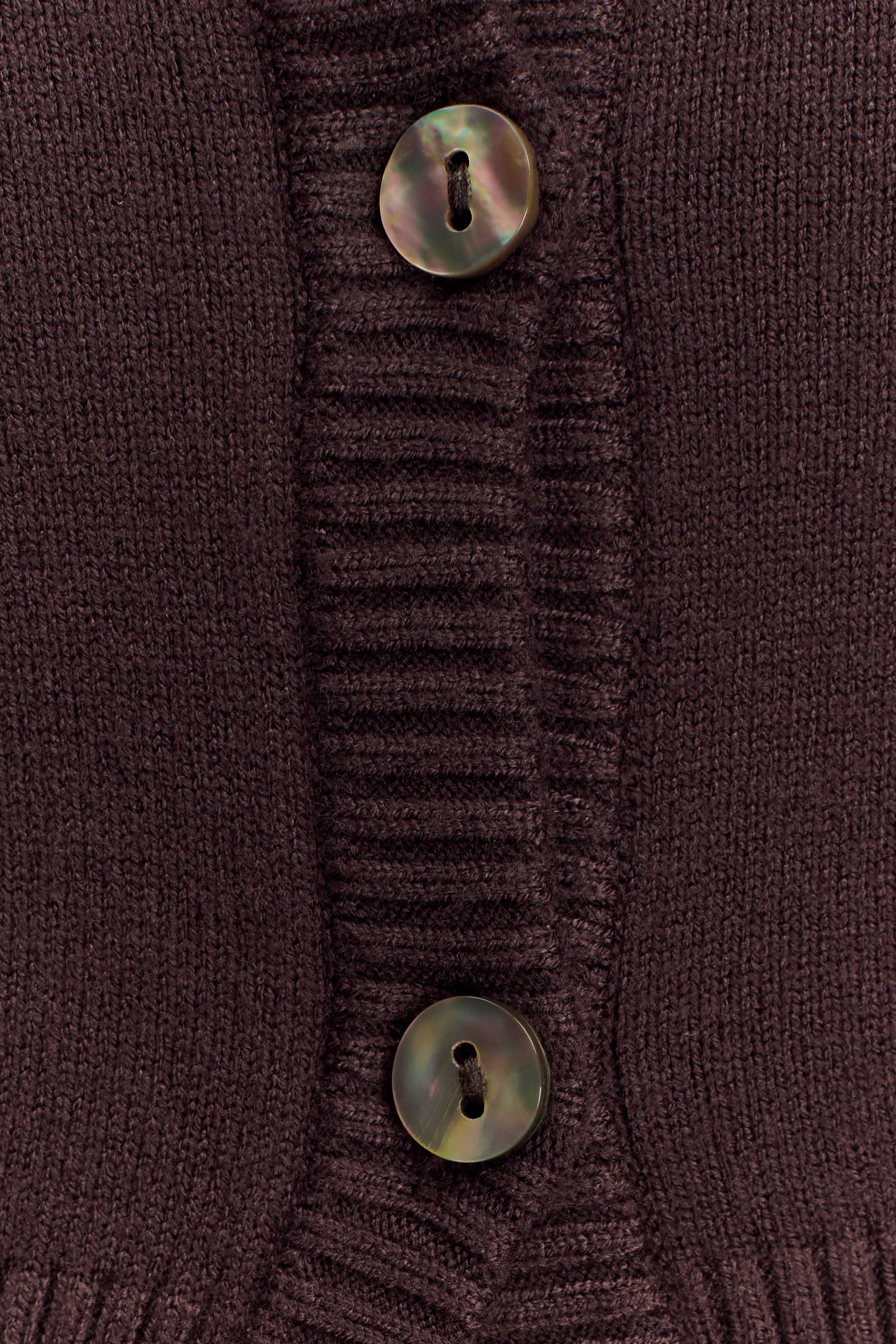 Reese Fitted Knit Cardigan - Dark Chocolate