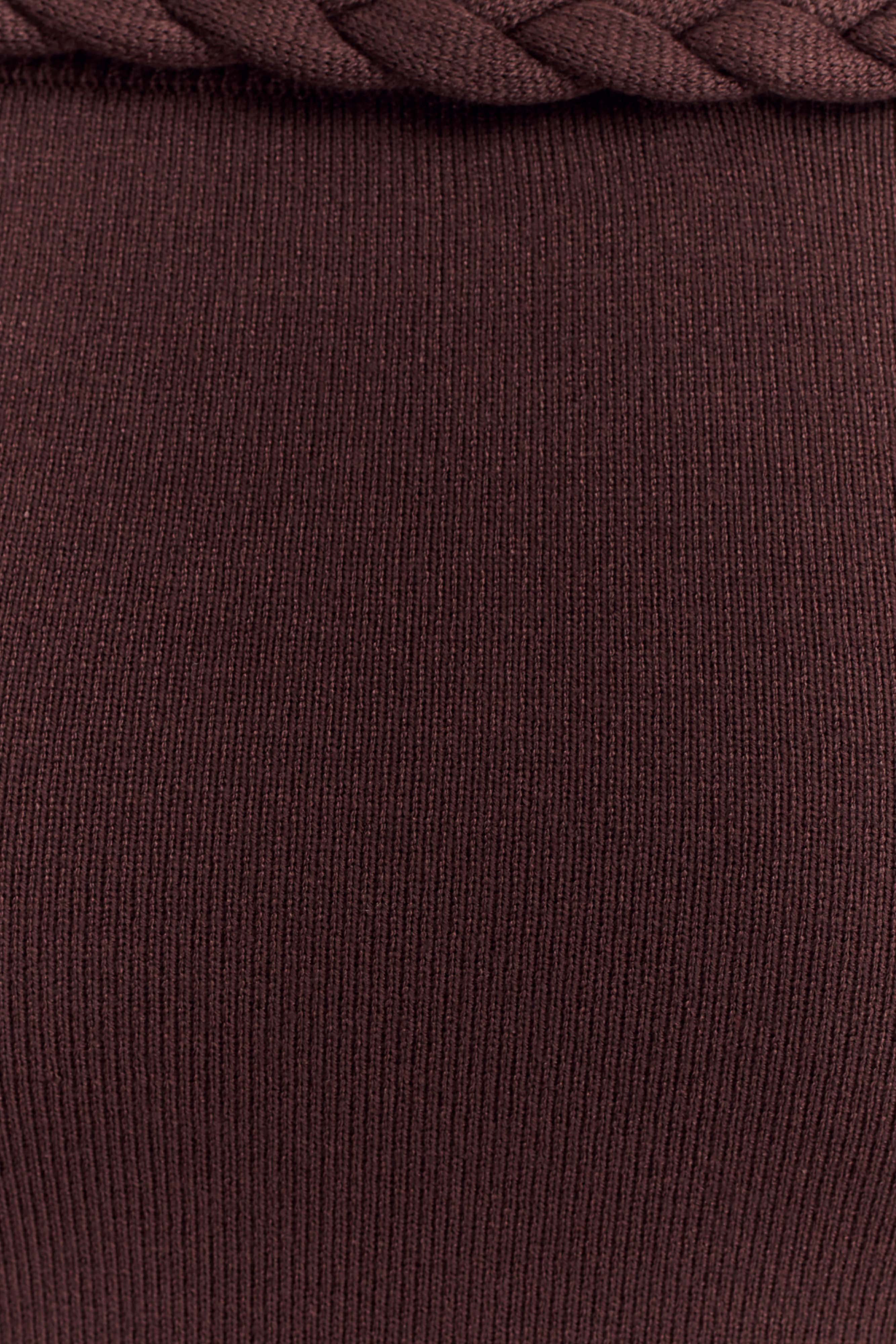 Heidi Strapless Knit Scarf Maxi Dress - Dark Chocolate