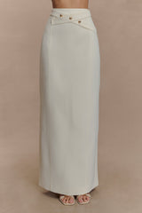 Angelie Suiting Maxi Skirt - Ivory