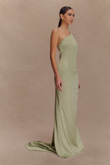 Harper One Shoulder Gown - Sage