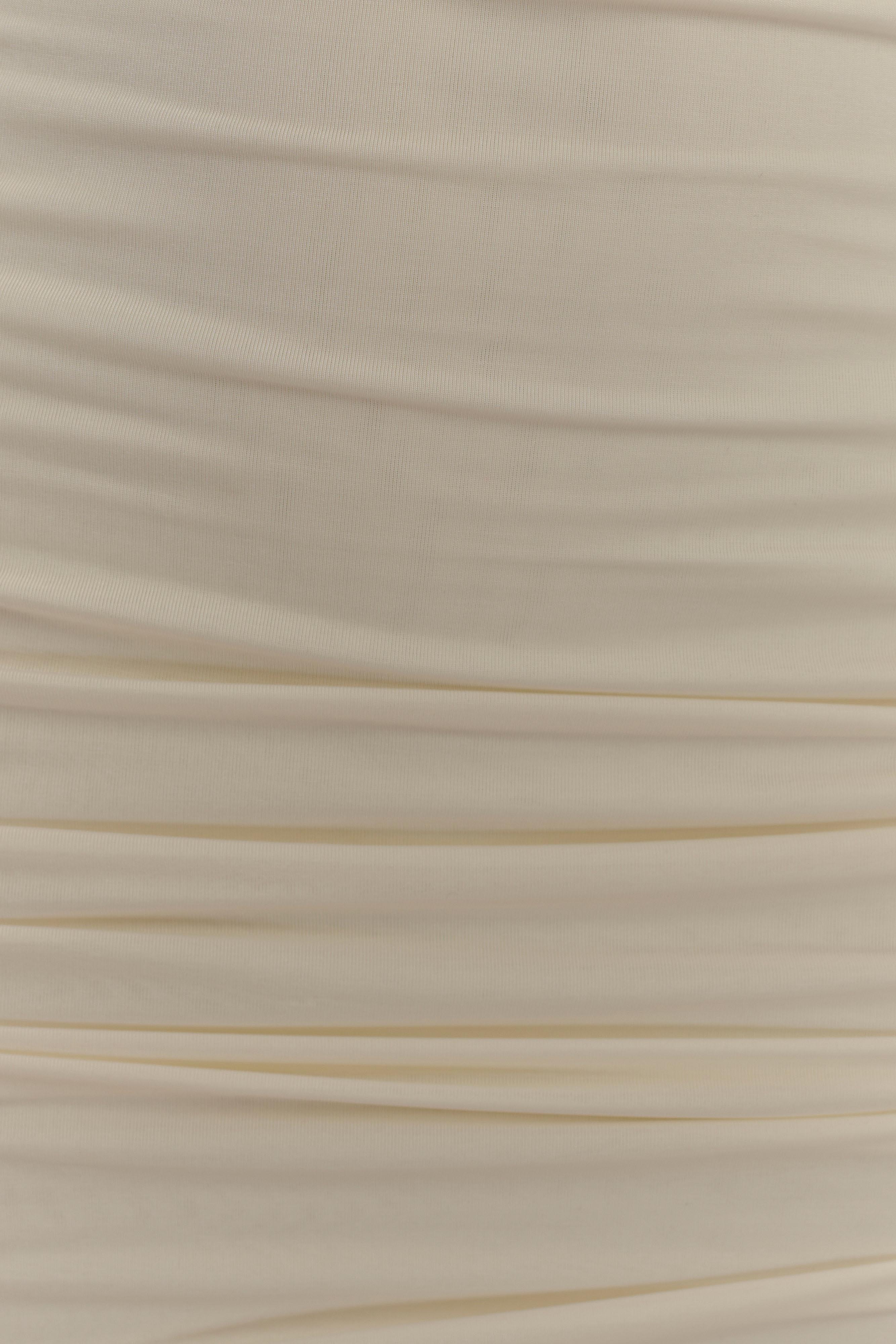 Mariposa Slinky Halter Mini Dress - Ivory