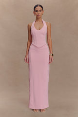 Alma High Waist Maxi Skirt - Candy Pink