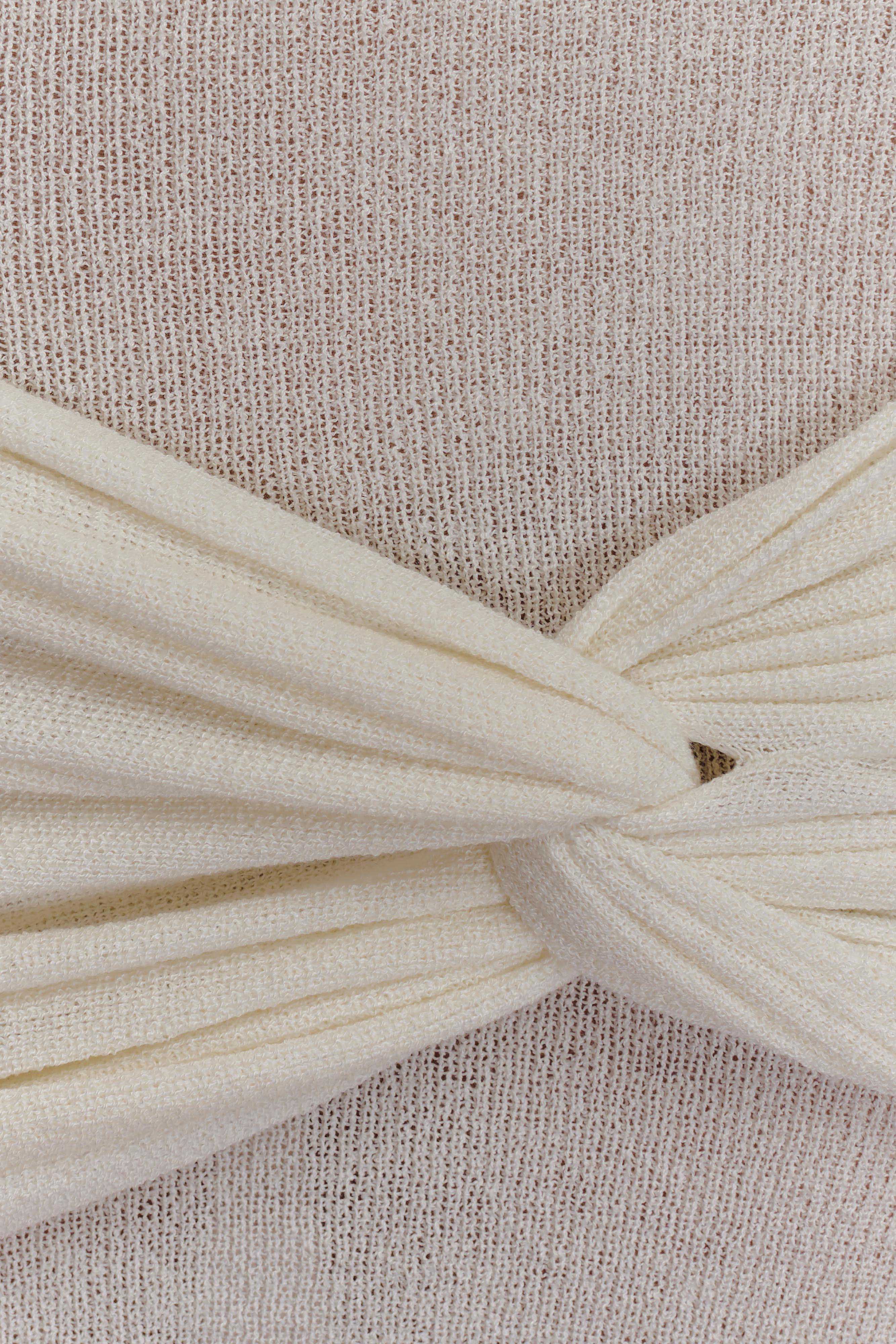 Laurie Twist Knit Mini Dress - Ivory