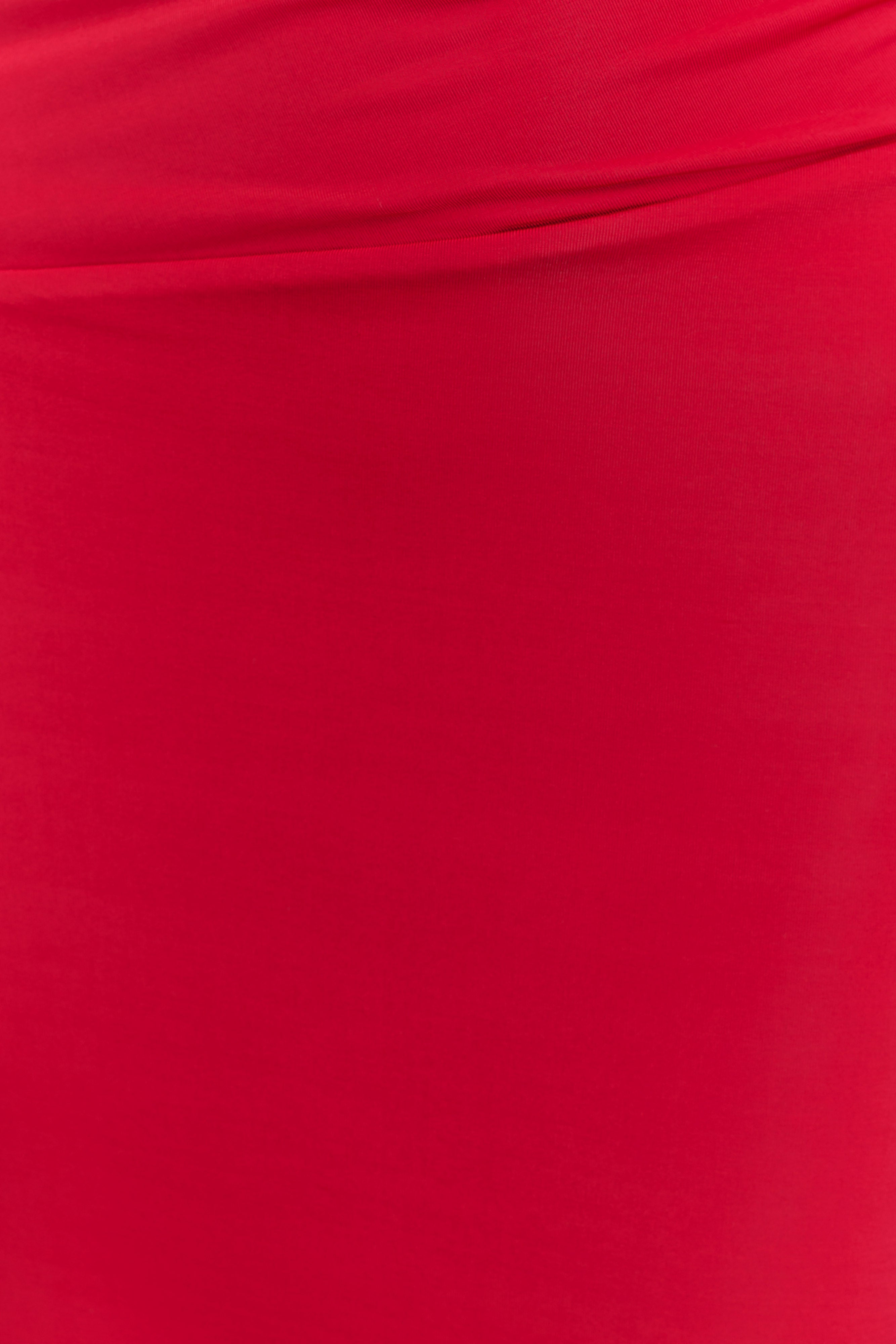 Therese Off Shoulder Ruched Maxi Dress - Red