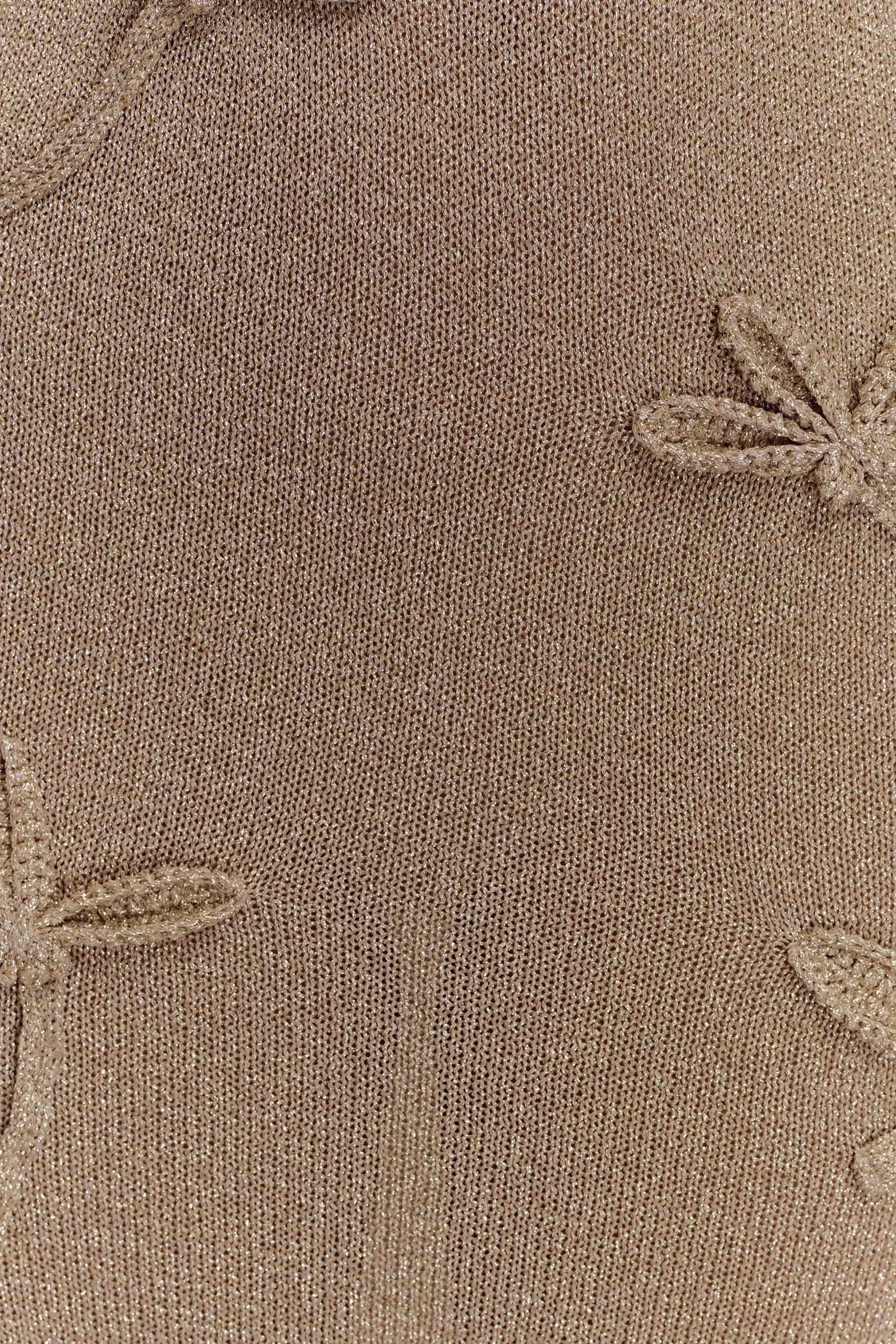 Celestino Floral Metallic Knit Maxi Dress - Gold