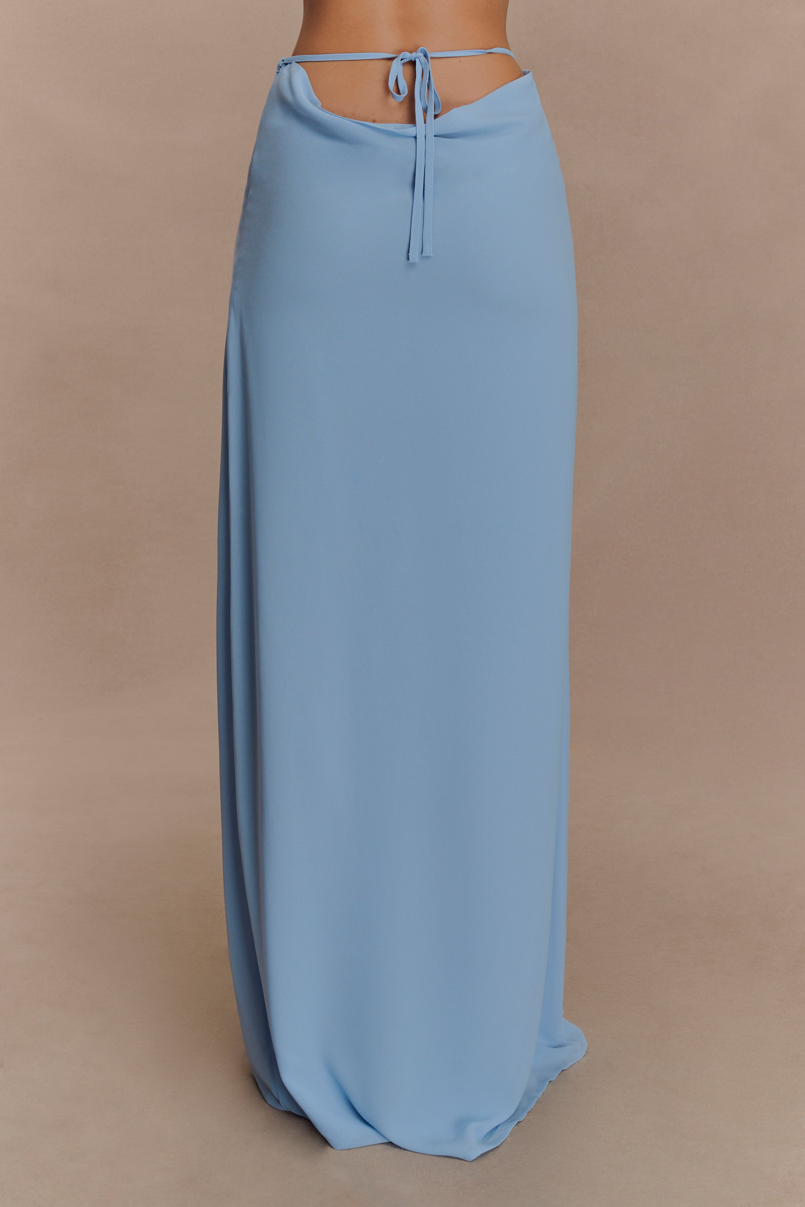 Katalina Chiffon Maxi Skirt - Sky Blue