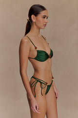 Memphis Beaded Bikini Top - Green