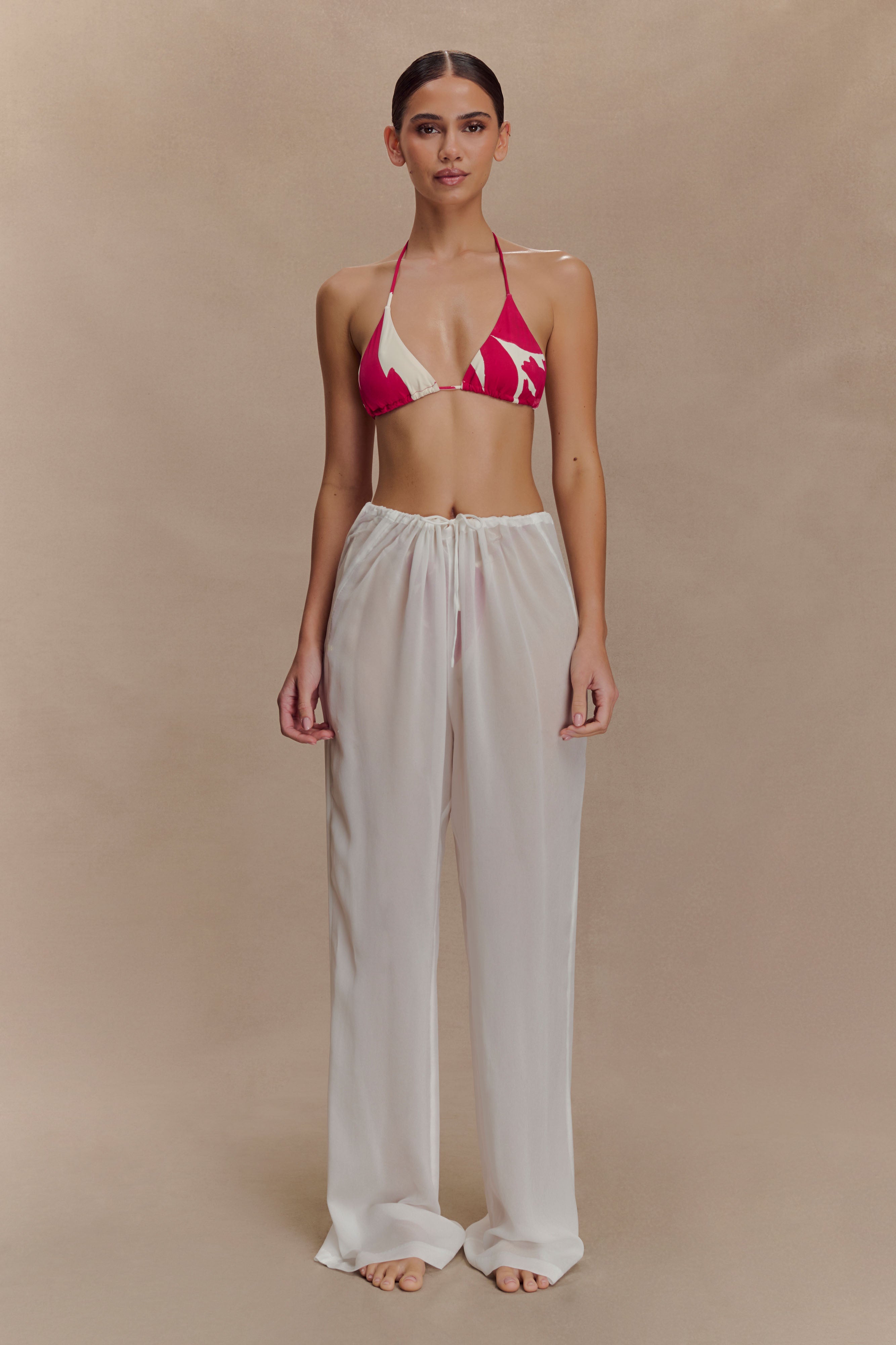 Tonya Sheer Straight Leg Pant - Ivory