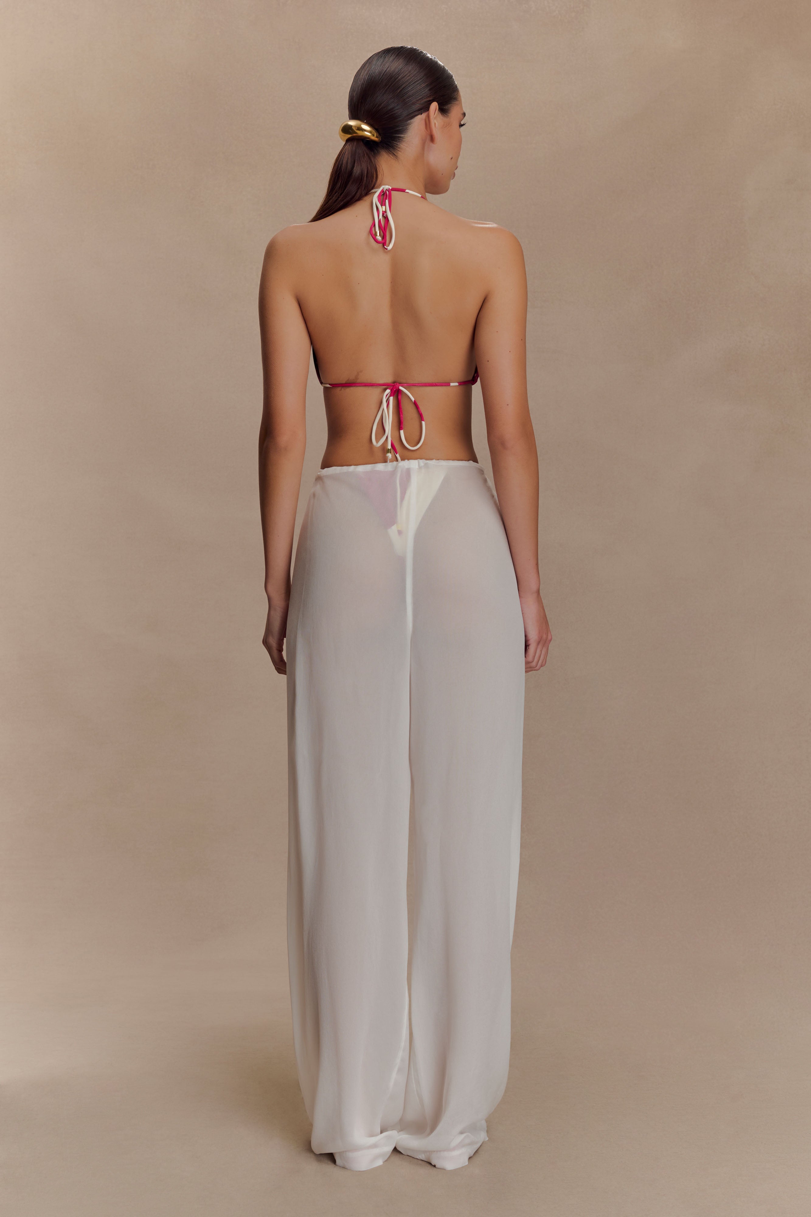 Tonya Sheer Straight Leg Pant - Ivory