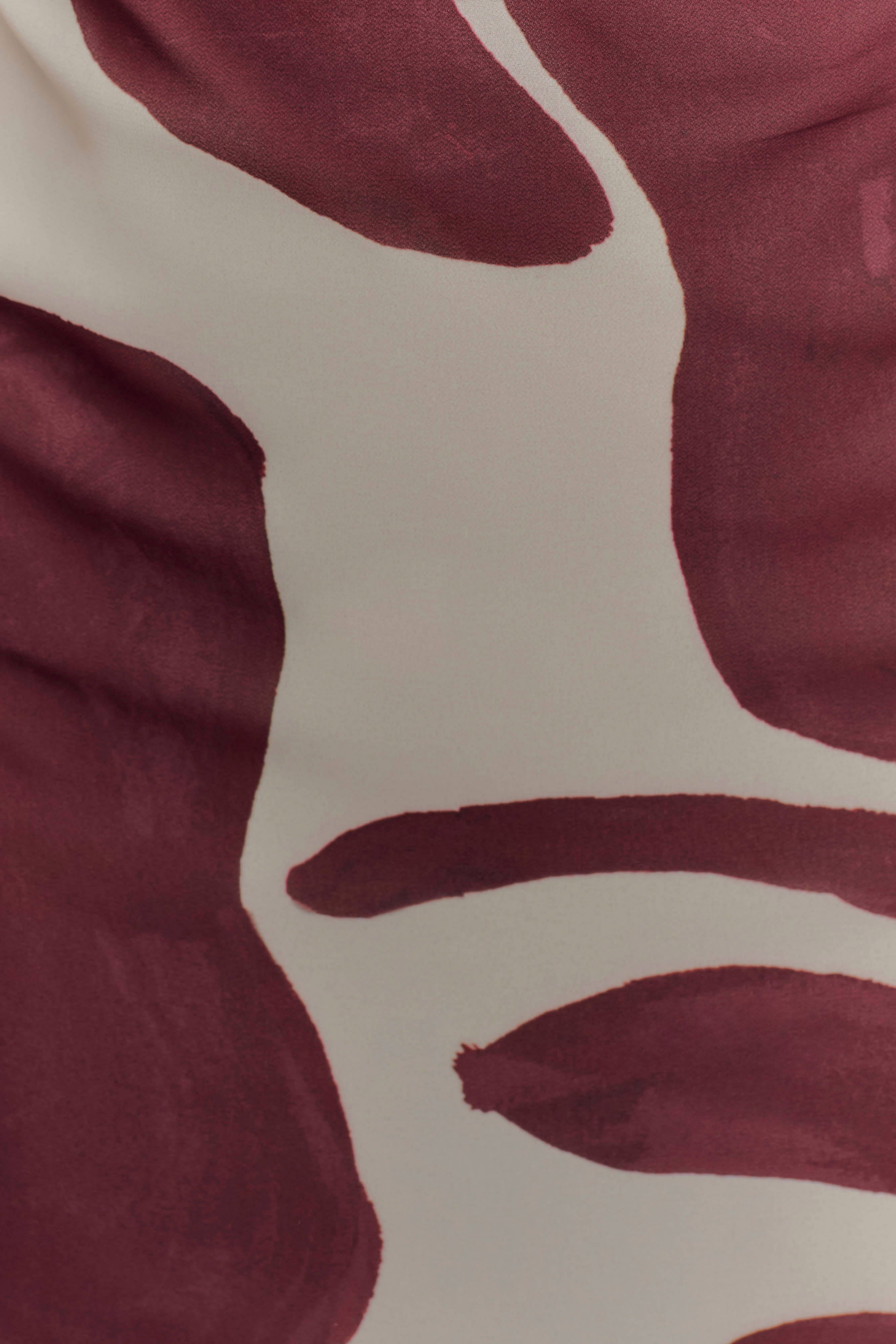 Amaya Strapless Chiffon Maxi Dress - Brown Deco Fleur Print