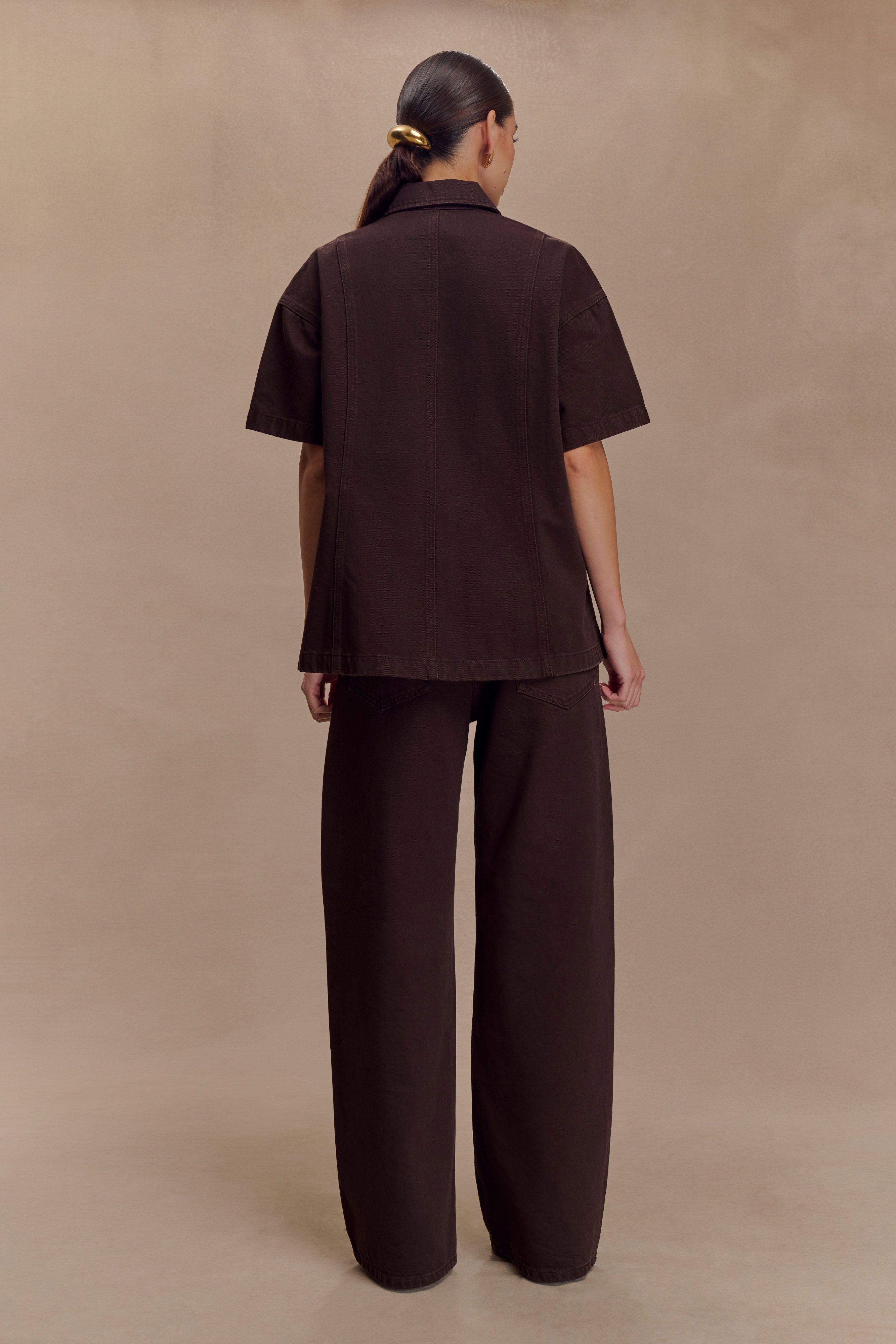 Mannon Mid Rise Denim Jeans - Chocolate