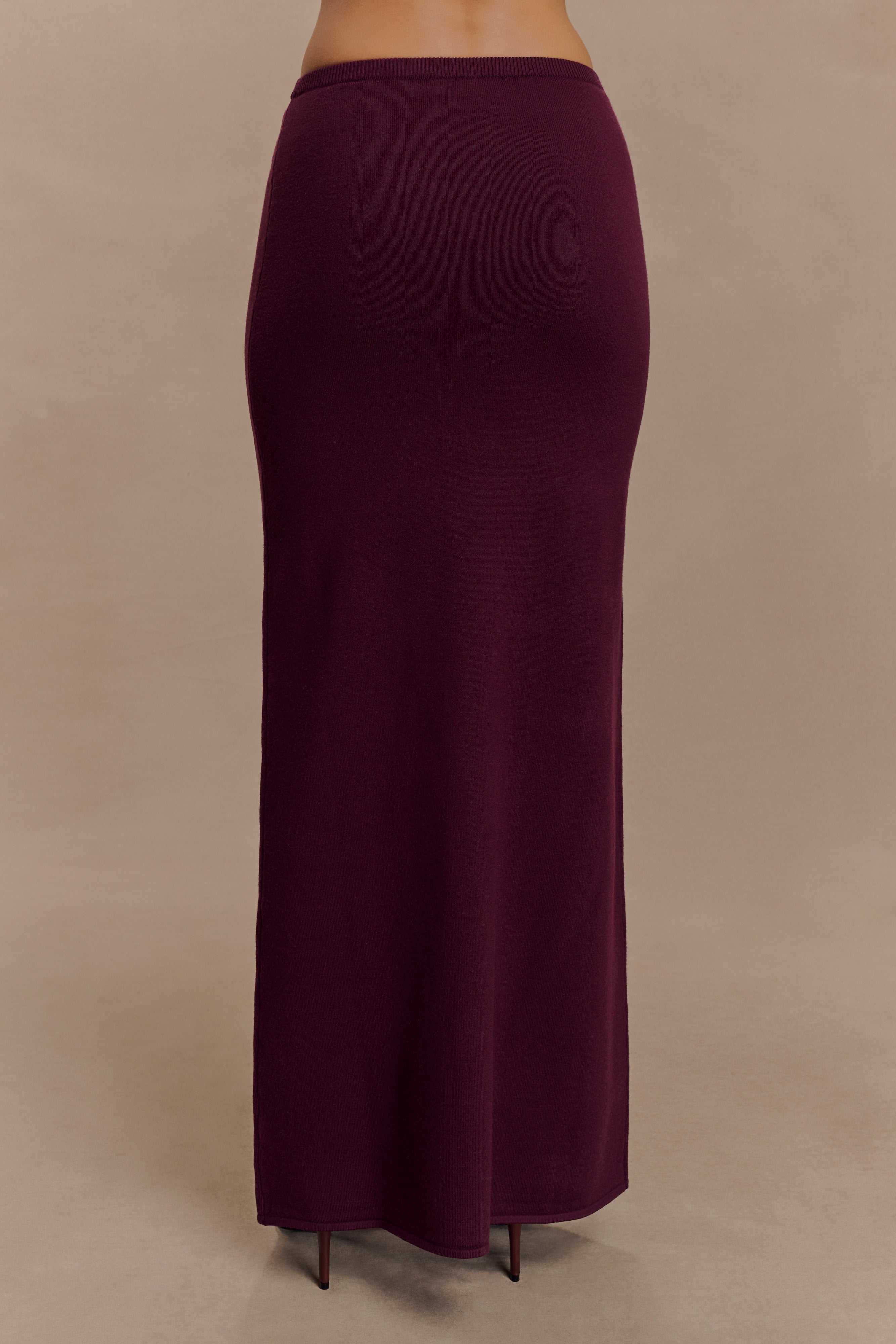 Miles Knit Maxi Skirt - Plum