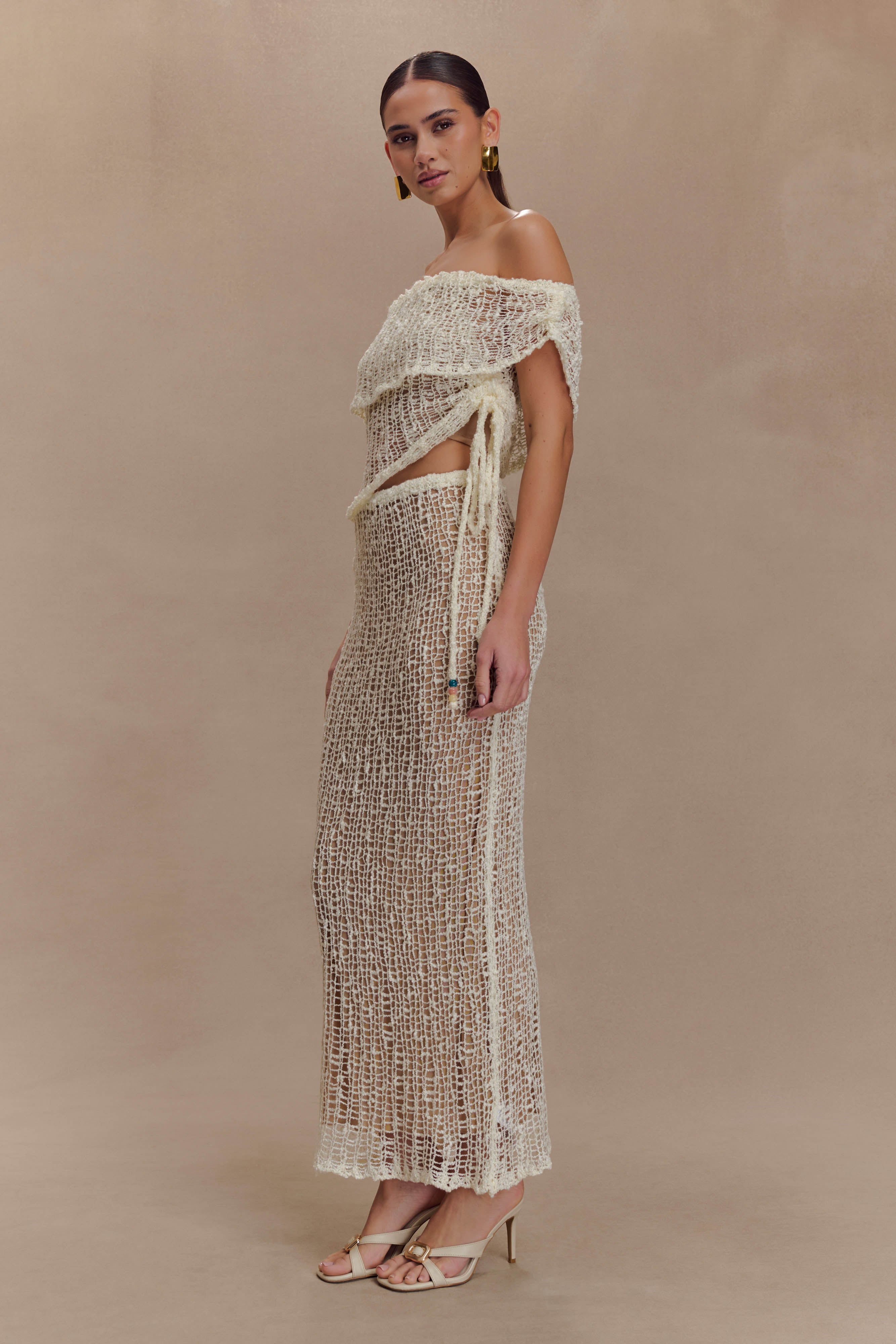 Cordelia Knit Maxi Skirt - Ivory