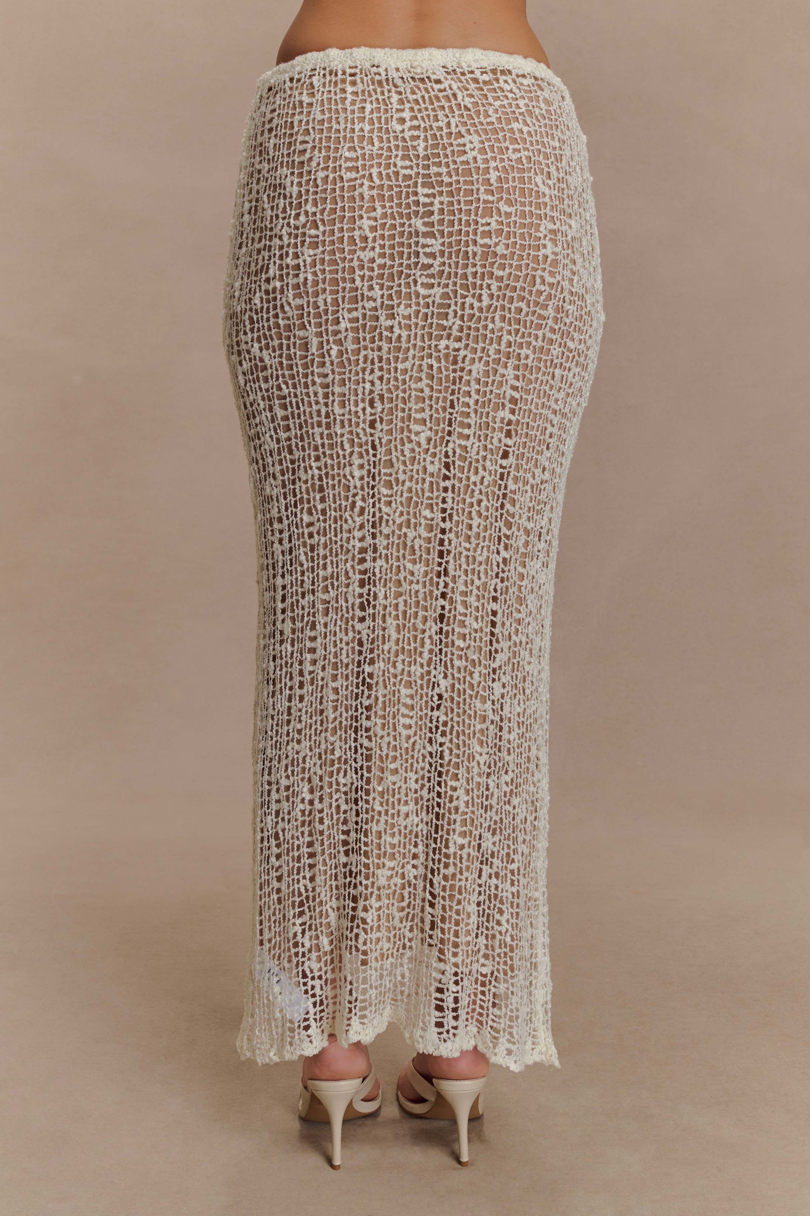 Cordelia Knit Maxi Skirt - Ivory