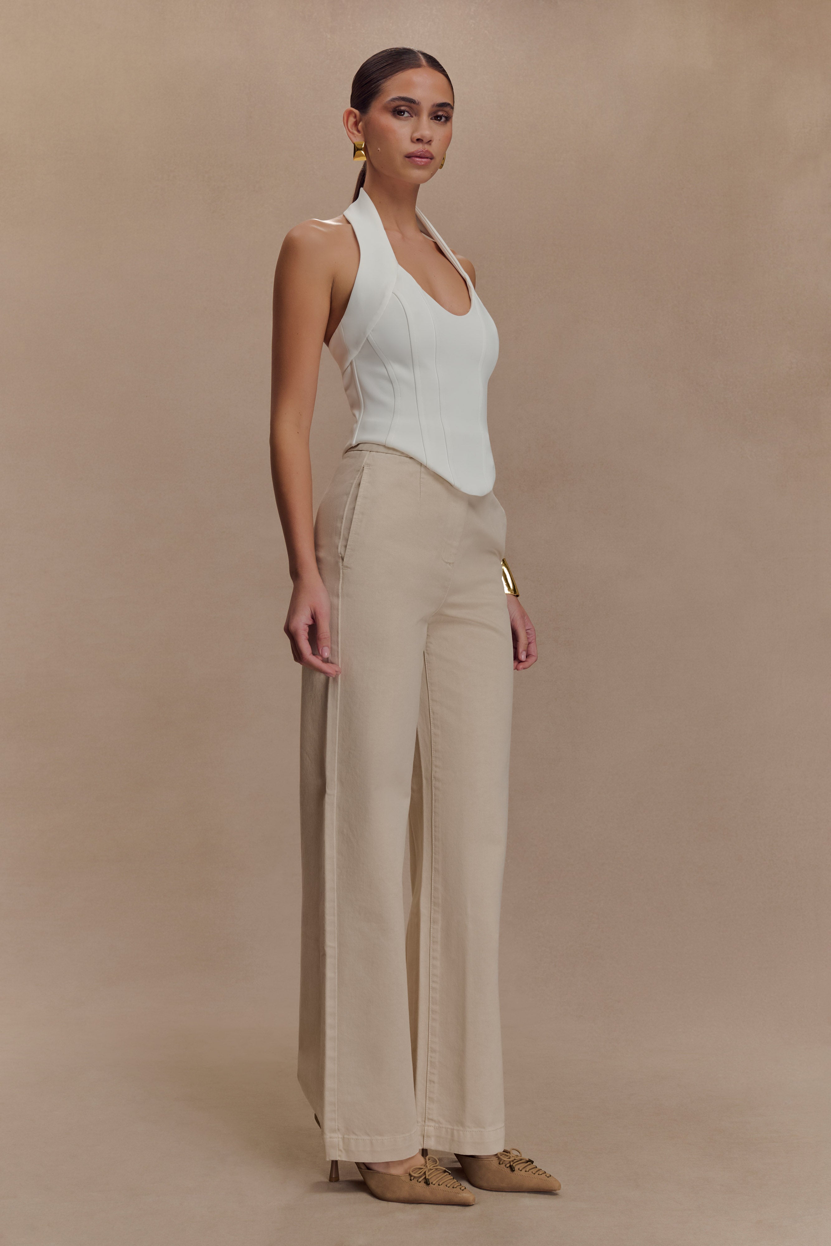 Rayne Wide Leg Denim Jeans - Stone Wash