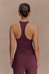 Ramona Modal Tank Top With Hardware - Mahogany