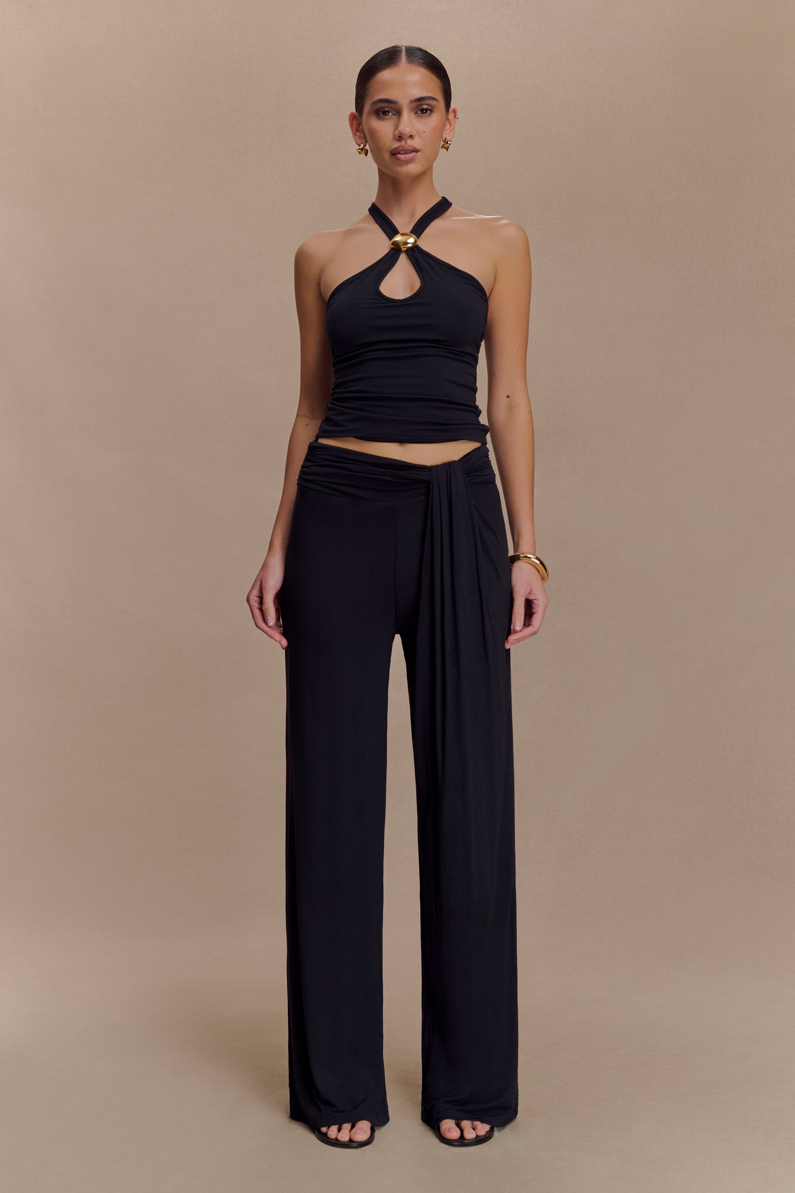 Ramona Modal Straight Leg Pant - Black