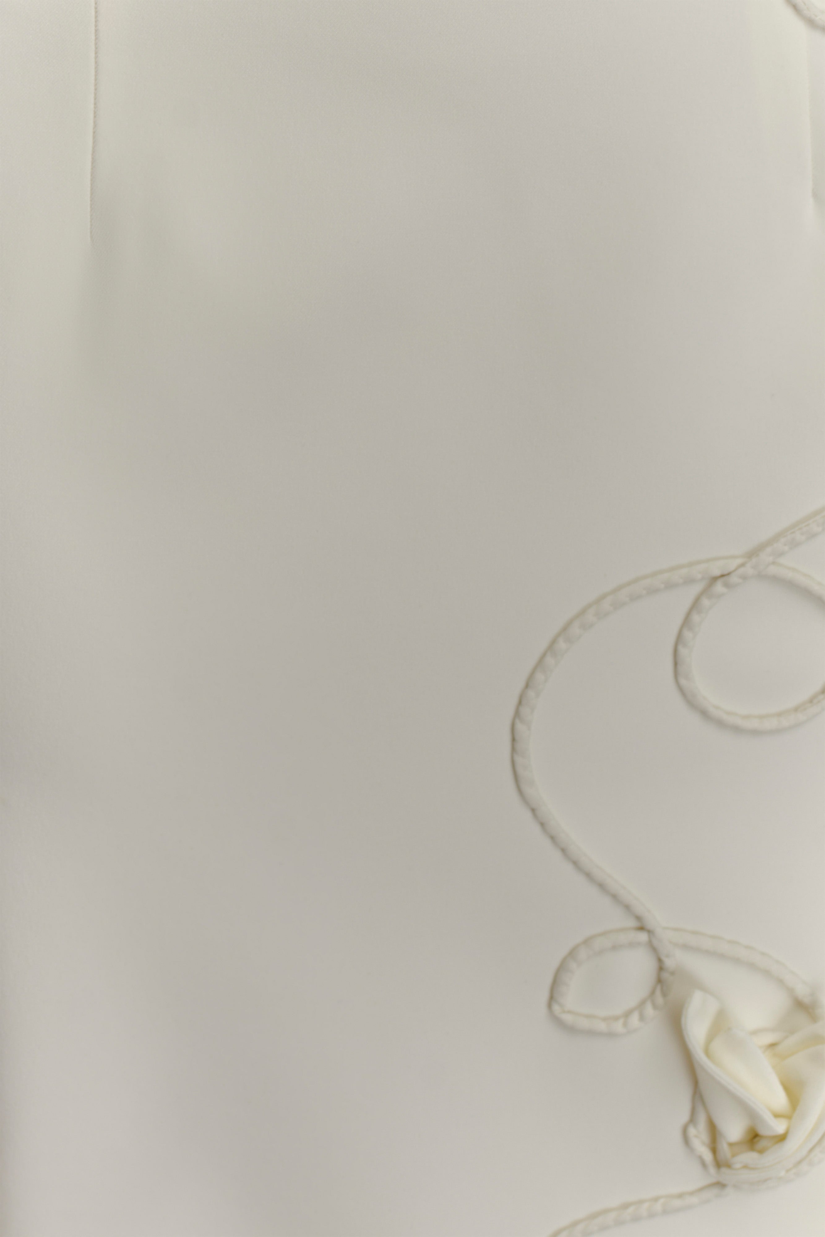 Virginia Suiting Embroidered Midi Dress - White