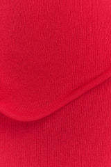 Caprice Halter Knit Maxi Dress - Red